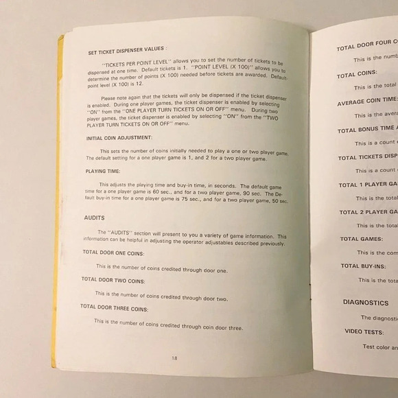 Vintage 1990 Hot Shots Tennis Strata Instruction Arcade Game Manual - Picture 13 of 16